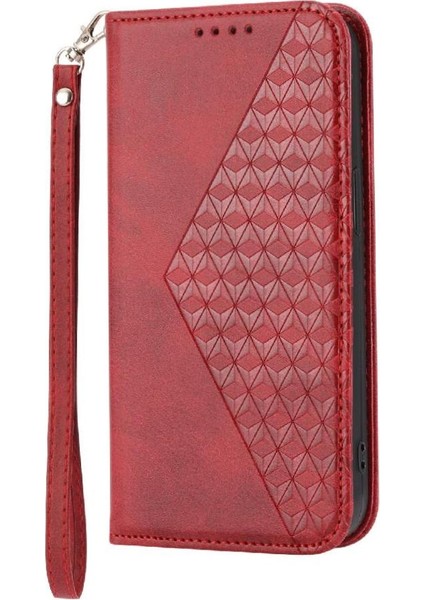 IPhone 12 Için Flip Case Pro Max Eşkenar Dörtgen Şekli El Kayışı Standı Cüzdan Kullanımı (Yurt Dışından) fırsatları