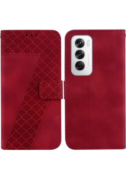 Oppo Phone 12 5g Için Telefon Kılıfı Pu Deri Kart Yuvası Fonksiyonu Cüzdan Flip (Yurt Dışından)