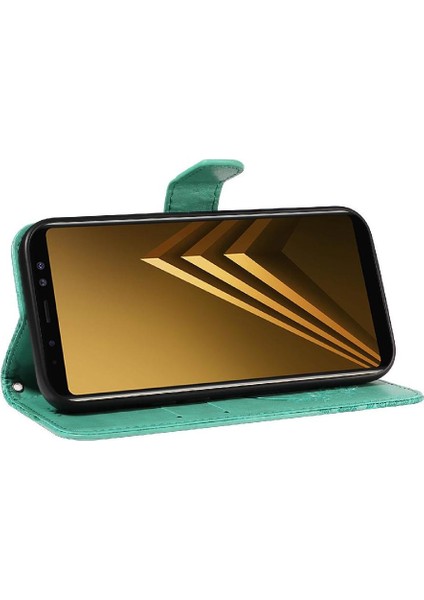 Samsung Galaxy A8 2018 Için Flip Case Kredi ile Ayrılabilir El Kayışı (Yurt Dışından)