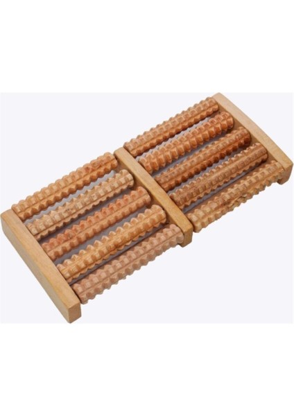 Tekno Trust Ahşap 10 Döner Tekerleklı Ayak Topuk Dinlendirici Refleksilojik Masaj Aleti(1 Adet)