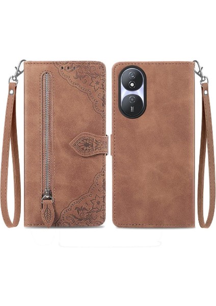Honor Oynamak Için Flip Case 50 Artı Flip Fermuar Tarzı Cüzdan Çoklu Kart Yuvası (Yurt Dışından)