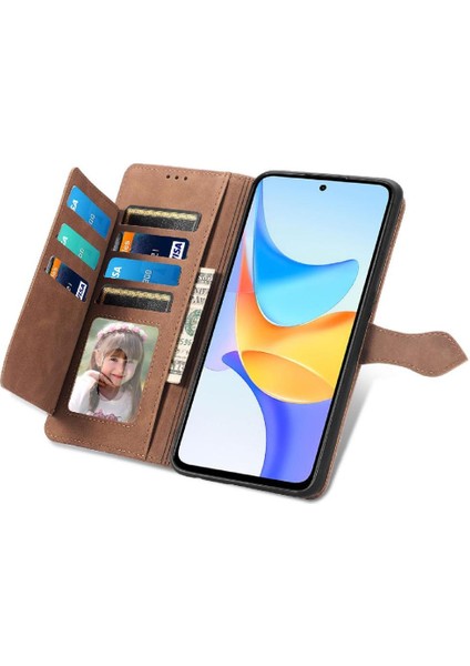 Honor Oynamak Için Flip Case 50 Artı Flip Fermuar Tarzı Cüzdan Çoklu Kart Yuvası (Yurt Dışından)