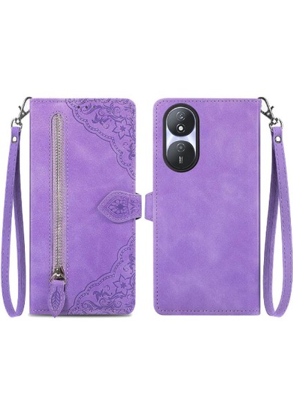 Honor Oynamak Için Flip Case 50 Artı Flip Fermuar Tarzı Cüzdan Çoklu Kart Yuvası (Yurt Dışından)
