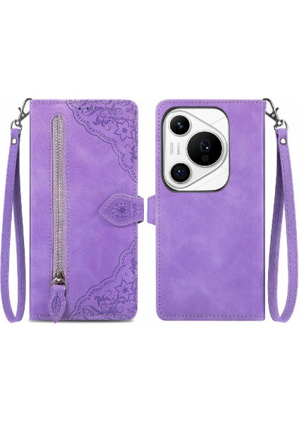 Huawei Pura 70 Pro Artı Cüzdan Çok Renkli Flip Fermuar Tarzı Için Flip Case (Yurt Dışından)