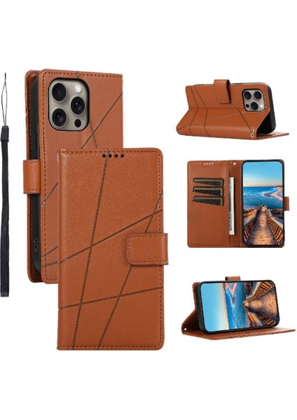 IPhone 16 Için Flip Case Pro Max Kickstand Üç Kart Yuvaları Şok (Yurt Dışından)