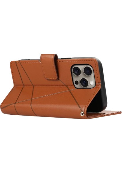 IPhone 16 Için Flip Case Pro Max Kickstand Üç Kart Yuvaları Şok (Yurt Dışından)