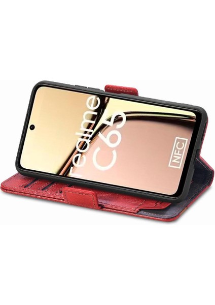 Realme C65 Çok Renkli Ekleme Iş Cüzdan Çoklu Kart Için Flip Case (Yurt Dışından) fiyatları