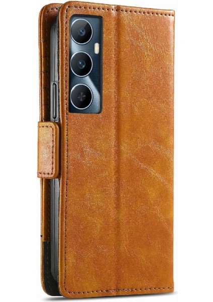 Realme C65 Çok Renkli Ekleme Iş Cüzdan Çoklu Kart Için Flip Case (Yurt Dışından) fırsatları
