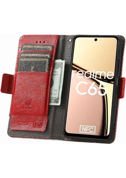 Realme C65 Çok Renkli Ekleme Iş Cüzdan Çoklu Kart Için Flip Case (Yurt Dışından) indirimleri