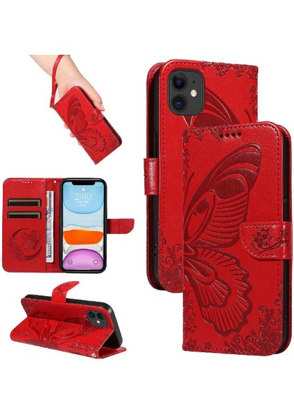 IPhone 11 Için Flip Case Kredi Kartı Yuvası ile Ayrılabilir El Kayışı Yüksek (Yurt Dışından)