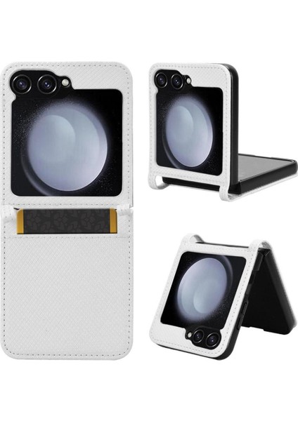 Samsung Galaxy Z Flip 6 Için Kickstand Kapak Kart Tutucu Manyetik (Yurt Dışından)