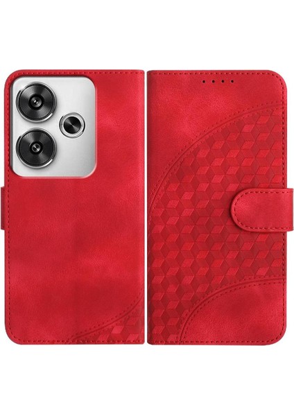 Xiaomi Poco F6 Için Flip Case Pu Deri Kapak Çevirin Geometrik Desen Kartı (Yurt Dışından)