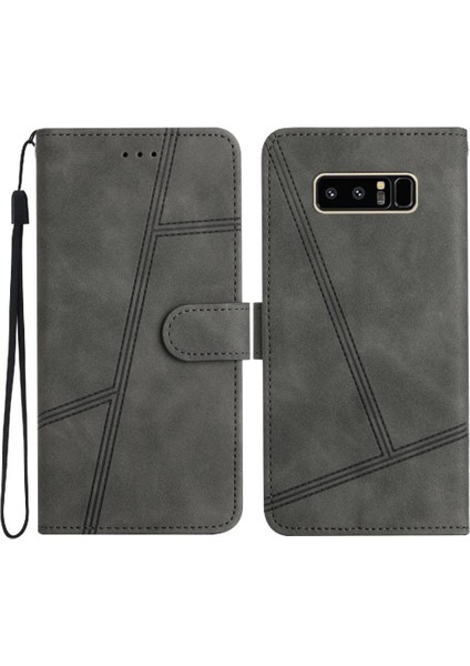 Samsung Galaxy Not 8 Kart Yuvaları Tutucu Manyetik Tam Bilek Için Flip Case (Yurt Dışından)