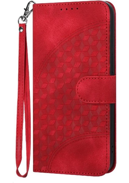 Xiaomi Poco F6 Için Flip Case Pu Deri Kapak Çevirin Geometrik Desen Kartı (Yurt Dışından)