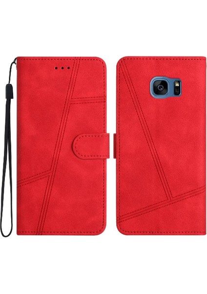 Samsung Galaxy S7 Kenar Tam Koruma Cüzdan Pu Deri Için Flip Case (Yurt Dışından)