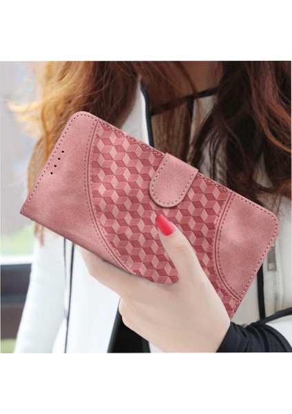Oppo Flip 12 5g Geometrik Desen Flip Iş Pu Deri Için Flip Case (Yurt Dışından) modelleri