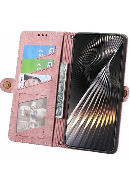 Xiaomi Poco F6 Deri Kılıf Için Flip Case Darbeye Basit Iş Çevirme (Yurt Dışından)