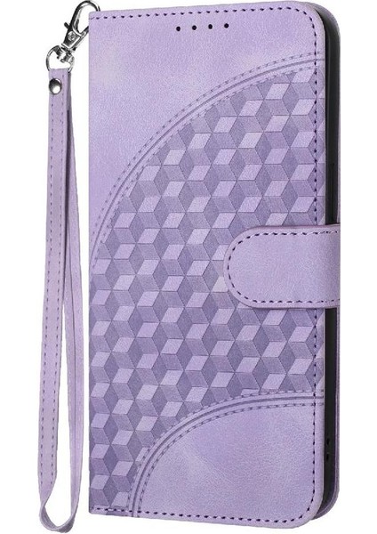 IPhone 16 Için Flip Case Pro Max Flip Iş Geometrik Desen Manyetik (Yurt Dışından)