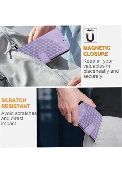 IPhone 16 Için Flip Case Pro Max Flip Iş Geometrik Desen Manyetik (Yurt Dışından)