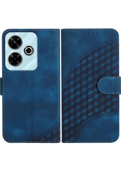 Xiaomi Redmi 13 Için Flip Case Geometrik Desen Darbeye Deri Kılıf Pu (Yurt Dışından)
