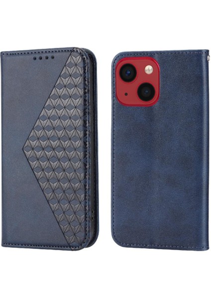 IPhone 13 Için Flip Case Pro Max Eşkenar Dörtgen Şekli Günlük Kullanım Cüzdan El Kayışı (Yurt Dışından)