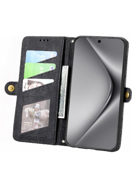 Huawei Pura 70 Pro Için Flip Case Artı Darbeye Deri Kılıf Kapak Çevirin (Yurt Dışından)