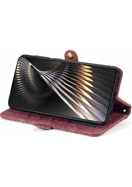 Xiaomi Poco F6 Deri Kılıf Için Flip Case Darbeye Basit Iş Çevirme (Yurt Dışından)