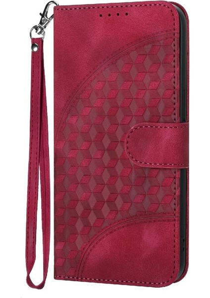 IPhone 16 Için Flip Case Pro Max Flip Iş Geometrik Desen Manyetik (Yurt Dışından)
