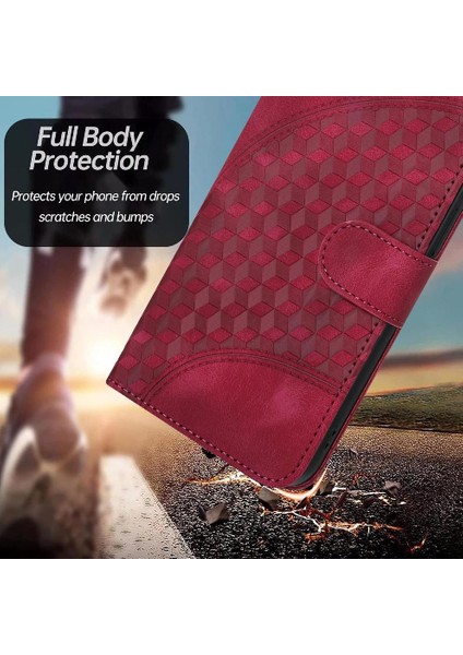IPhone 16 Için Flip Case Pro Max Flip Iş Geometrik Desen Manyetik (Yurt Dışından)