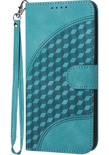 Xiaomi Redmi 13 Için Flip Case Geometrik Desen Darbeye Deri Kılıf Pu (Yurt Dışından)