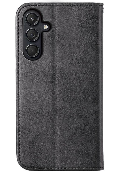 SZY Mall Samsung Galaxy M55 Günlük Kullanım Için Flip Case Standı Cüzdan El Kayışı Eşkenar Dörtgen (Yurt Dışından)