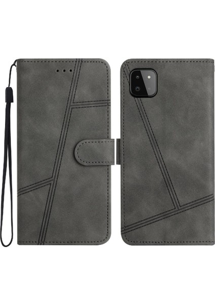 Samsung Galaxy A22 5g Için Flip Case Kart Yuvaları Tutucu Manyetik Bilek Kayışı (Yurt Dışından)