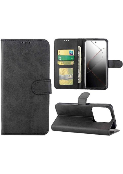 Xiaomi 14 Pro Pu Deri Manyetik Kapatma Kickstand Kart Için Filp Durumda (Yurt Dışından)