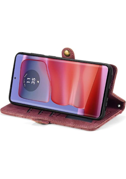 Motorola Kenar 50 Pro Için Flip Case Kapak Cüzdan Darbeye Basit (Yurt Dışından) modelleri