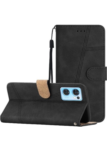 Oppo Bulmak Için Flip Case X5 Lite Tam Koruma Bilek Kayışı Cüzdan Pu Flip (Yurt Dışından)