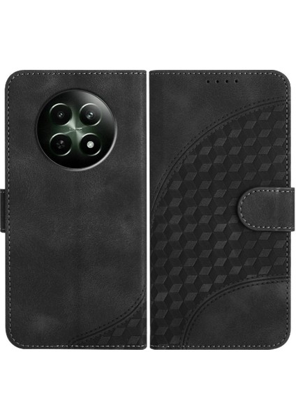Realme 12 5g Flip Iş Pu Deri Flip Kapak Için Flip Case Geometrik (Yurt Dışından)