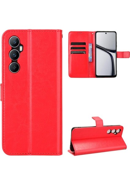 Realme C65 4g Manyetik Kapak Çevirin Cüzdan Kart Tutucu (Yurt Dışından)