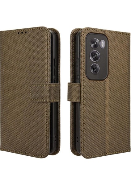 Oppo RENO12 5g Kickstand Kapak Kart Tutucu Manyetik Cüzdan Için Kılıf (Yurt Dışından)