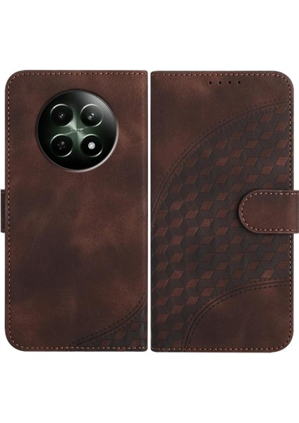 Realme 12 5g Flip Iş Pu Deri Flip Kapak Için Flip Case Geometrik (Yurt Dışından)