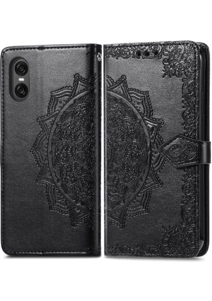 Sony Xperia 10 Vı Flip Kapak Için Flip Case Deri Kılıf Basit Iş (Yurt Dışından)