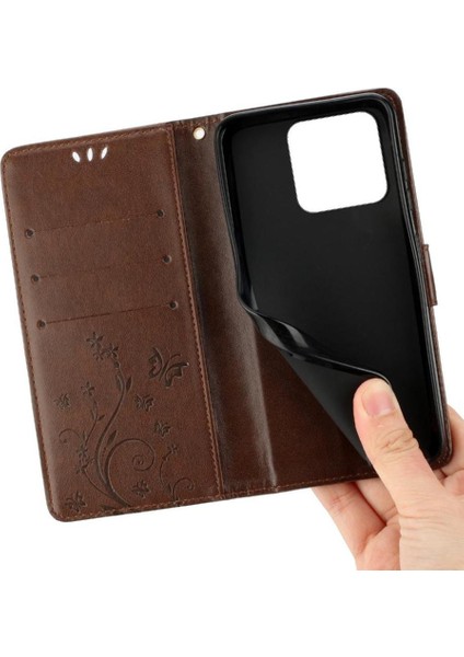 Xiaomi Redmi Not 13 4g Pu Deri Kickstand Manyetik Kart Için Filp Durumda (Yurt Dışından)