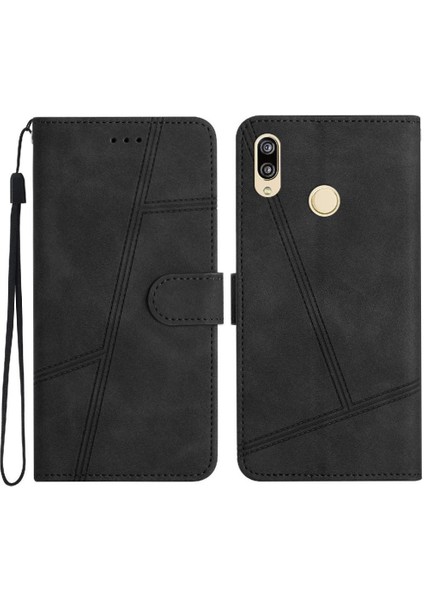 SZY Mall Huawei P20 Lite Için Flip Case Bilek Kayışı Cüzdan Pu Deri Flip Folio (Yurt Dışından)