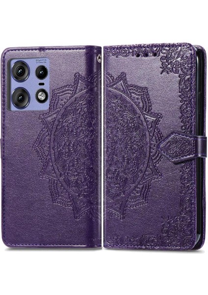 Motorola Kenar 50 Pro Basit Iş Darbeye Deri Için Flip Case (Yurt Dışından)
