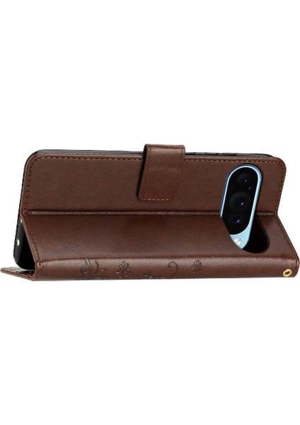 Google Pixel 9 Pu Deri Manyetik Kapatma Kickstand Kartı Için Filp Durumda (Yurt Dışından) fırsatları