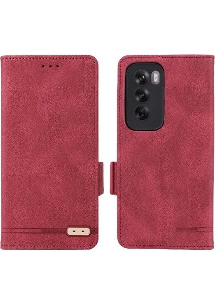 Oppo Oppo 12 5g Manyetik Cüzdan Kickstand Kart Tutucu ile Flip Case (Yurt Dışından)