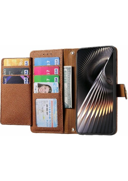 Xiaomi Poco F6 Cüzdan Fermuar Aşk Için Flip Case Darbeye Deri Kılıf (Yurt Dışından)