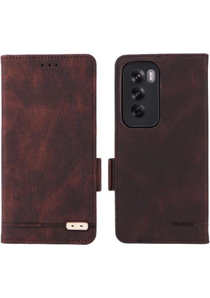 Oppo Oppo 12 5g Manyetik Cüzdan Kickstand Kart Tutucu ile Flip Case (Yurt Dışından)