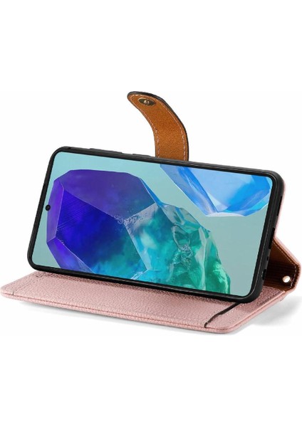 Samsung Galaxy M55 Fermuar Aşk Deri Kılıf Cüzdan Için Flip Case (Yurt Dışından)