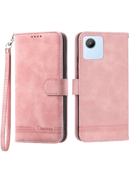 Realme C30 Nakit Cep Manyetik Kapatma Premium Bileklik Için Flip Case (Yurt Dışından)