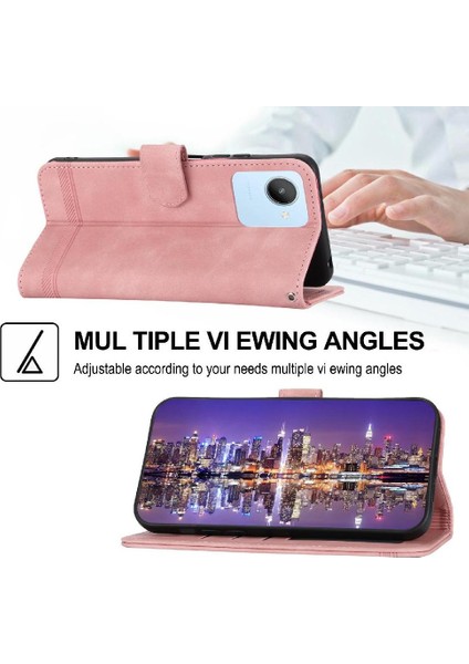 Realme C30 Nakit Cep Manyetik Kapatma Premium Bileklik Için Flip Case (Yurt Dışından)